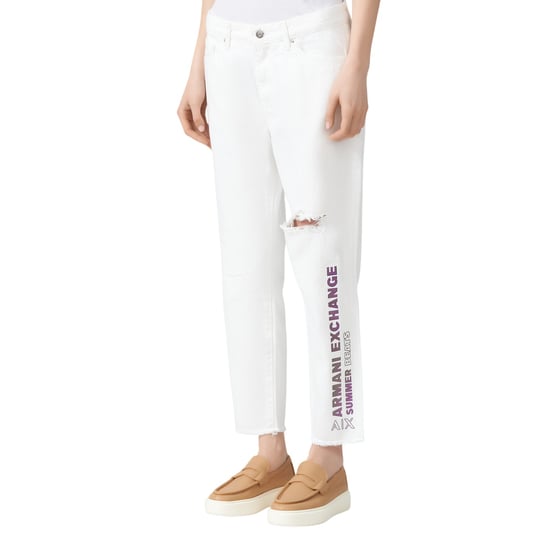 Armani Exchange Dames/Dames boyfriend jeans (Wit) - Image 2