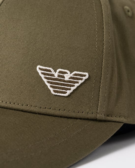 Logo Detail Cap in Olive - Image 2