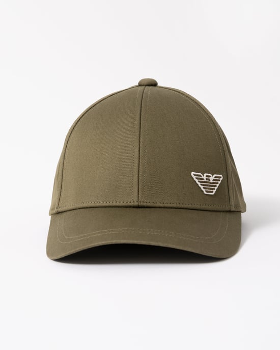 Logo Detail Cap in Olive - Image 3