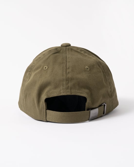 Logo Detail Cap in Olive - Image 4