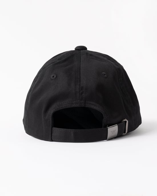 Black Logo Detail Cap in Black - Image 4