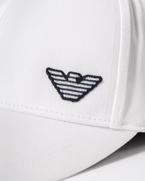 Logo Detail Cap in White - Image 2