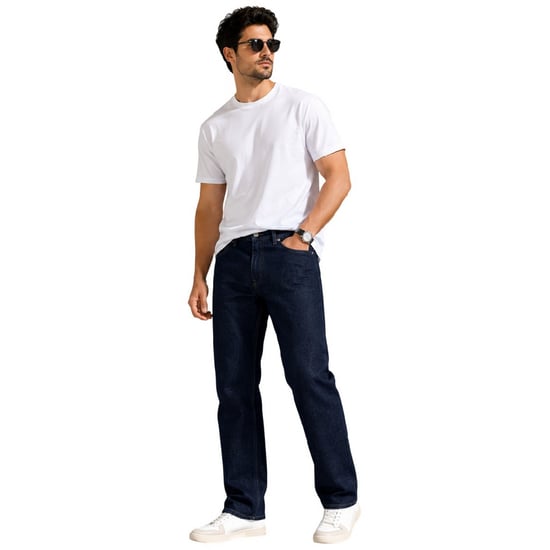 Levis Mens 5 Pockets Straight Leg Jeans (Black) - Image 3