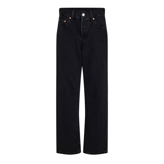 Levis Damesjeans 501 met rechte pijpen en enkellengte (Maanzwart) - Image 1