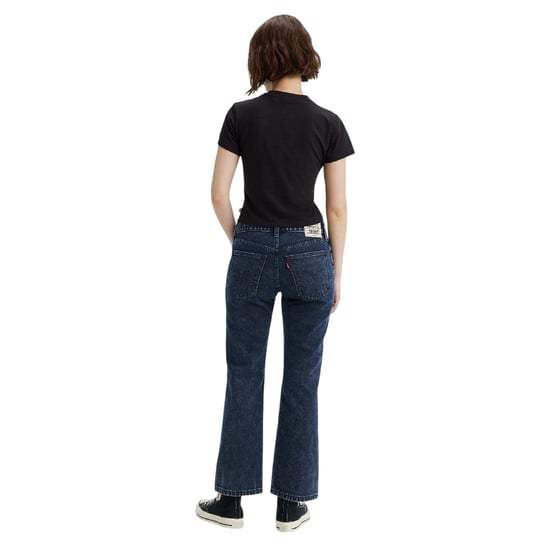 Levis Dames/Dames Denim Mid Rise Straight Leg Jeans (Marine) - Image 3