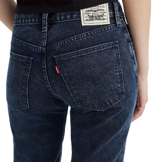 Levis Dames/Dames Denim Mid Rise Straight Leg Jeans (Marine) - Image 4