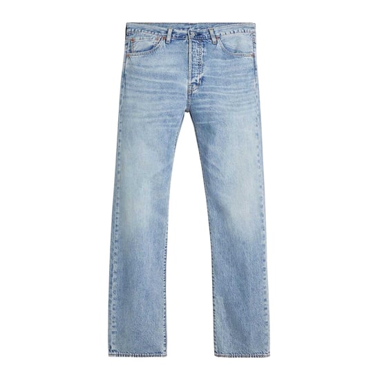 Levis Heren 501 Original Low On Sleep Katoenen Denim Straight Leg Jeans (Blauw) - Image 2