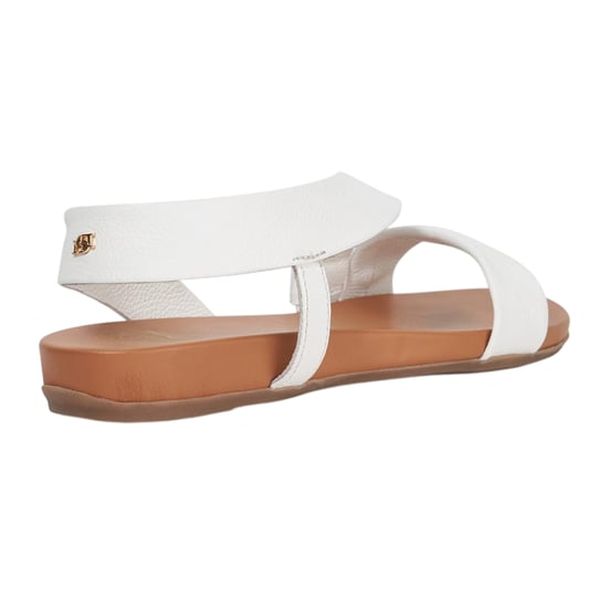 Dune London Dam/Ladies Lucina platta sandaler i läder (Vit) - Image 2
