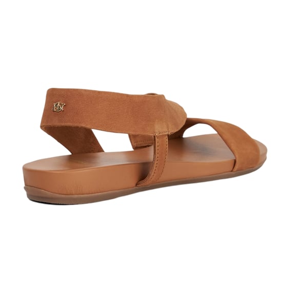 Dune London Dam/Ladies Lucina platta sandaler i läder (Tan) - Image 2