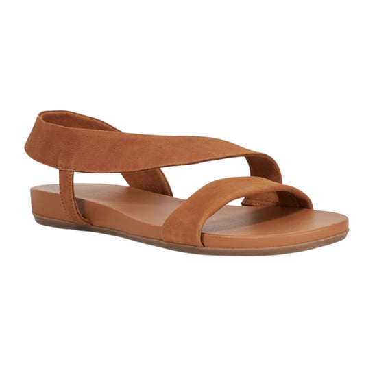 Dune London Dam/Ladies Lucina platta sandaler i läder (Tan) - Image 3