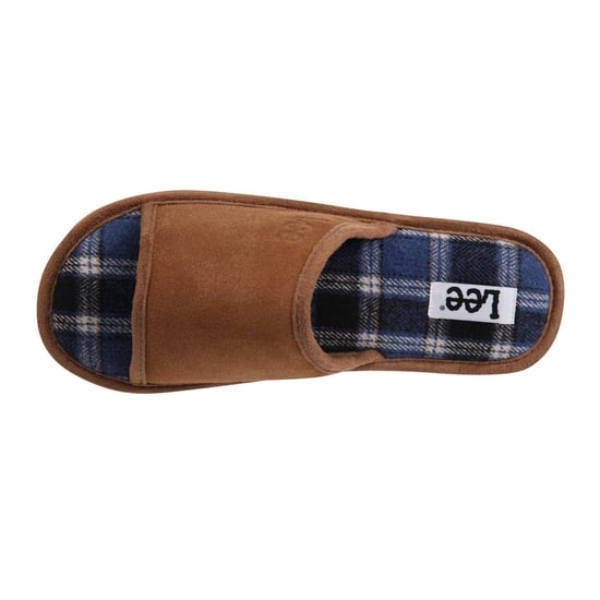 Lee Radcliff-slippers van geruit leer voor heren (Tan) - Image 3