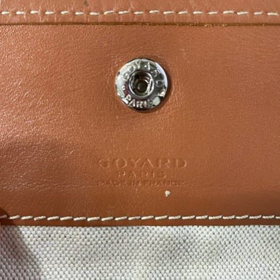 Goyard St. Louis Pouch in Brown and Black Goyardine and Leather - Image 5