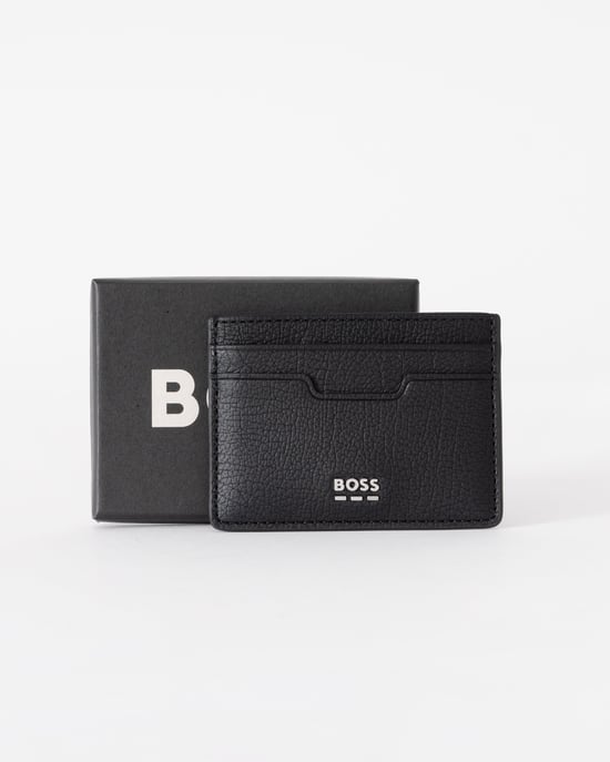 Logo Detail Card Holder in Black - Image 2