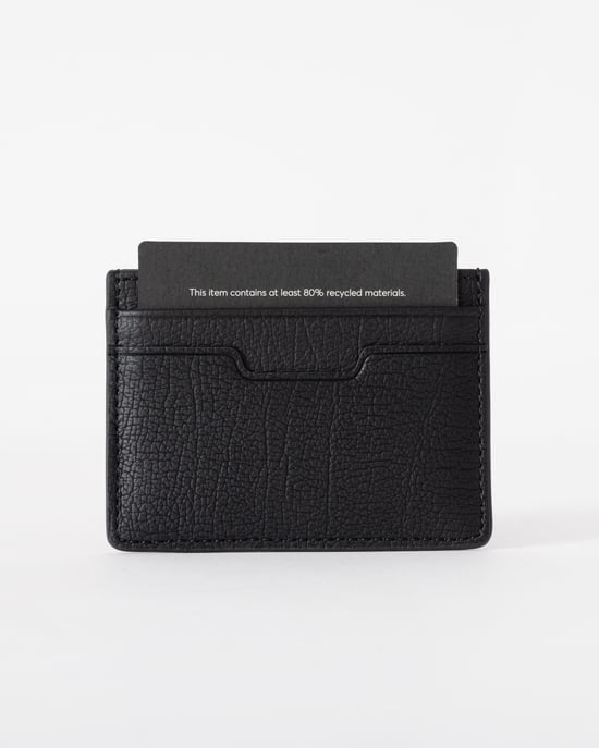 Logo Detail Card Holder in Black - Image 3