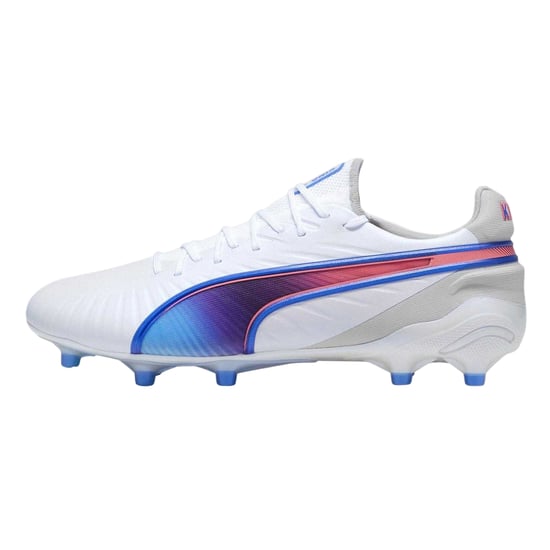 Puma Heren King Ultimate Stevige Grond Voetbalschoenen (Wit/blauw/grijs) - Image 3