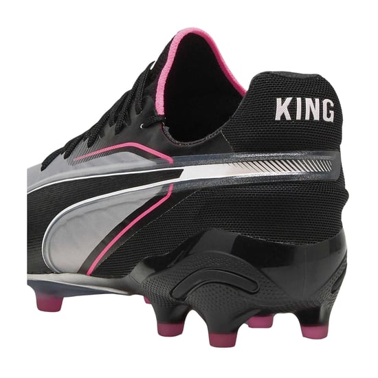Puma Heren King Ultimate Stevige Grond Voetbalschoenen (Zilver/Zwart) - Image 2