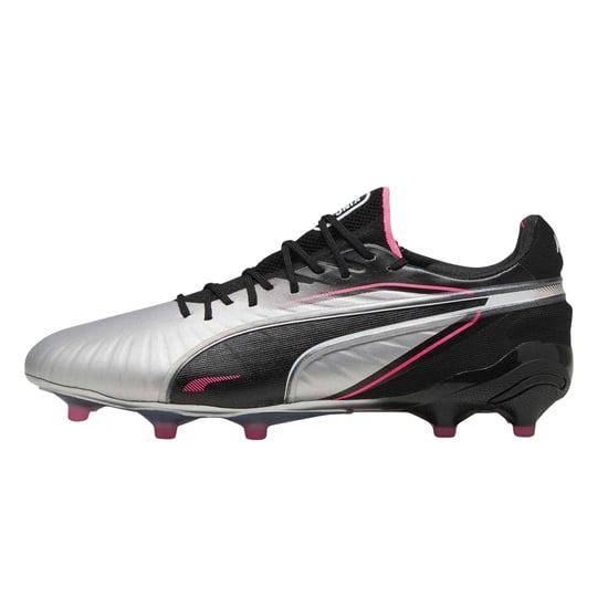 Puma Heren King Ultimate Stevige Grond Voetbalschoenen (Zilver/Zwart) - Image 3
