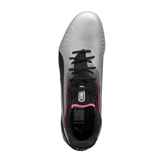 Puma Heren King Ultimate Stevige Grond Voetbalschoenen (Zilver/Zwart) - Image 4
