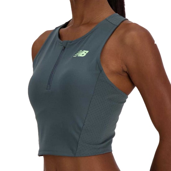New Balance Nauwsluitende racetanktop voor dames (Grijs) - Image 3