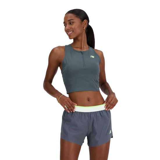 New Balance Nauwsluitende racetanktop voor dames (Grijs) - Image 4