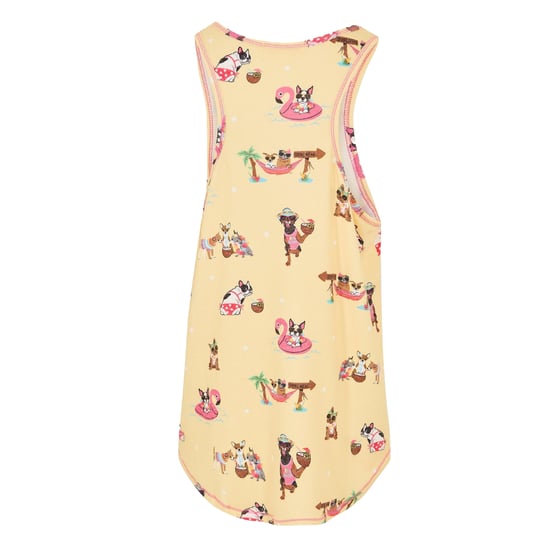 PJ Salvage Mouwloze tanktop met hondenprint van modal voor dames (Geel) - Image 2