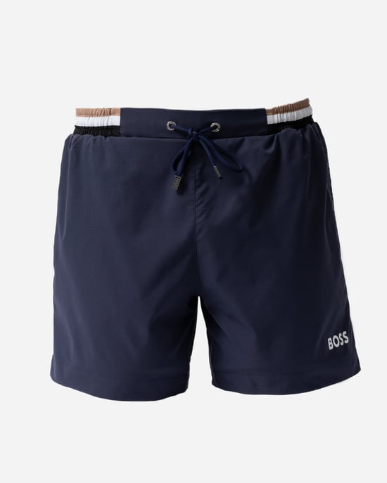 Logo Detail Zwemshorts in Donkerblauw - Image 1