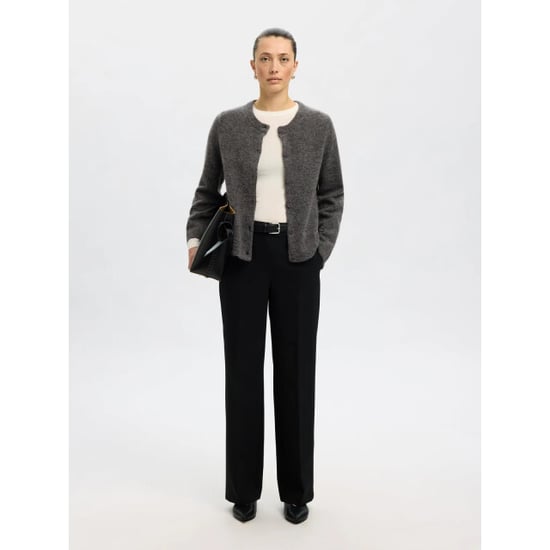 Selected Femme slwlulu new ls knit cardigan noos 16098138 medium grey melange - Image 2
