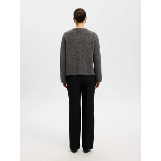 Selected Femme slwlulu new ls knit cardigan noos 16098138 medium grey melange - Image 3