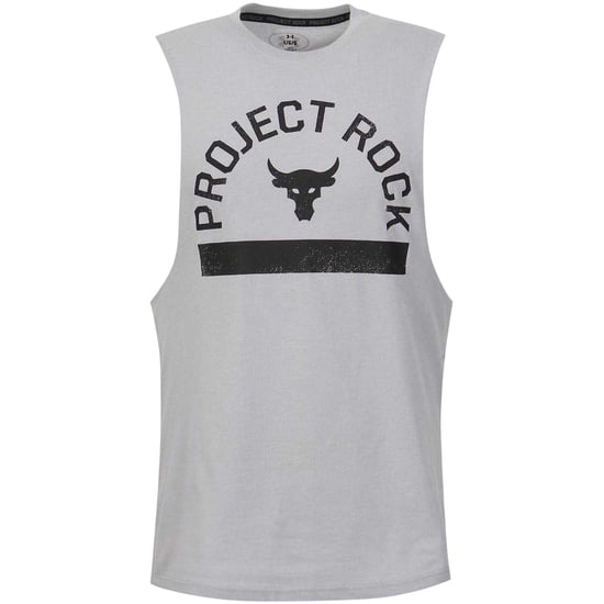 Under Armour Mens Project Rock Graphic Tank Top (Grey) - Image 1
