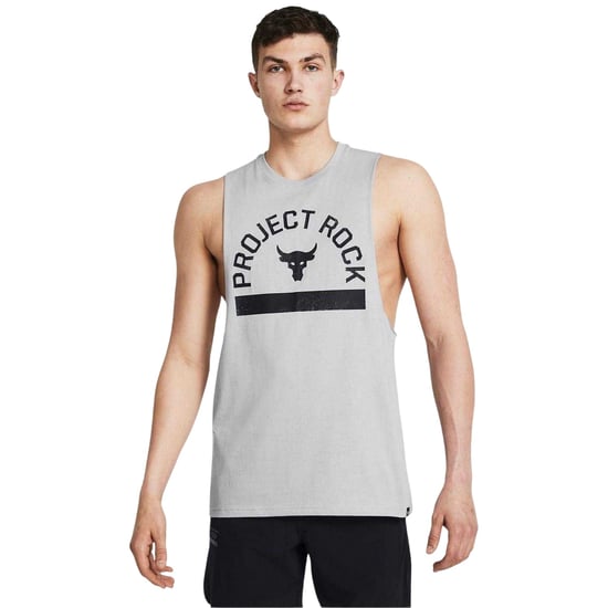 Under Armour Mens Project Rock Graphic Tank Top (Grey) - Image 4