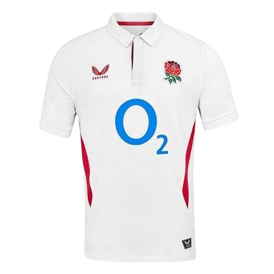 Castore Unisex Volwassen 2025 Engeland Rugby Klassieke Rugby Shirt (Wit/Rood) - Image 1