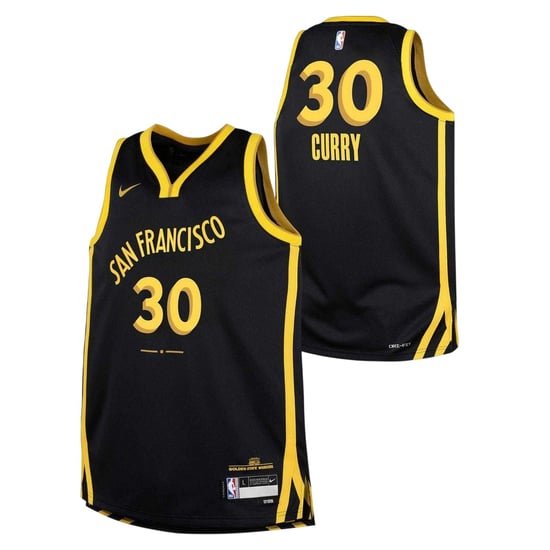 Nike Basketbalshirt voor jongens van Stephen Curry van de Golden State Warriors (Zwart) - Image 3