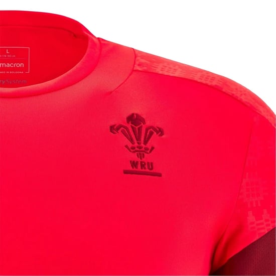 Macron Unisex rugby-shirt voor volwassenen, maat 25/26, Wales RU (Rood) - Image 3