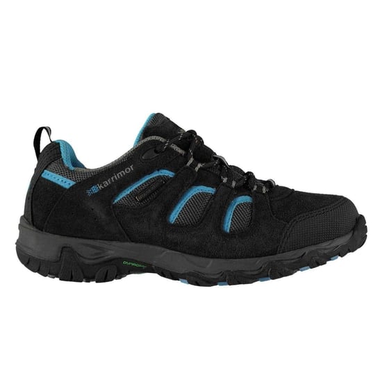 Karrimor Childrens/Kids Mount Low Cut Waterproof Walking Shoes (Black/Blue) - Image 1