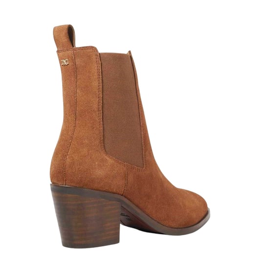 Dune London Womens/Ladies Pasil Leather Block Heel Boots (Tan) - Image 2