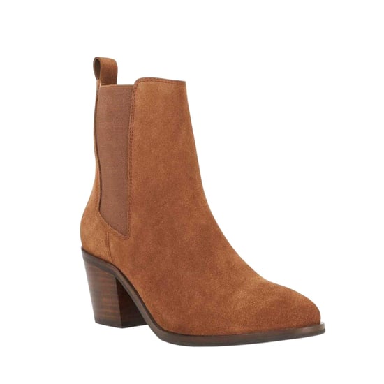 Dune London Womens/Ladies Pasil Leather Block Heel Boots (Tan) - Image 3