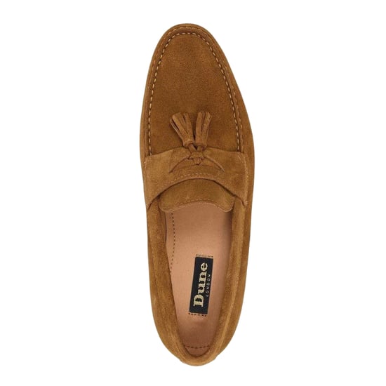 Dune London Mens Bart Suede Loafers (Tan) - Image 3