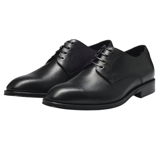 Boss Herenformele schoenen van leer met lage blokhak (Donkerbruin) - Image 3