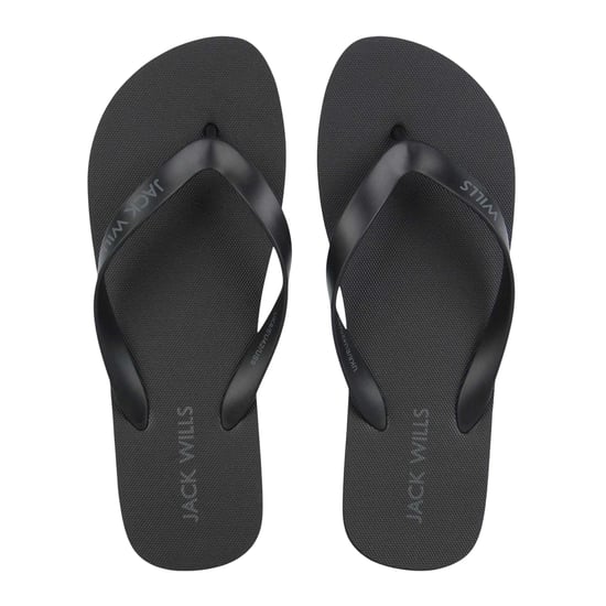 Jack Wills Unisex Adult Rubber Casual Flat Flip Flops (Black) - Image 3