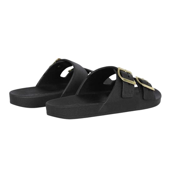 Biba Platte slippers met dubbele gesp voor dames (Zwart) - Image 2