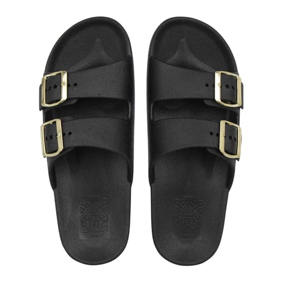 Biba Platte slippers met dubbele gesp voor dames (Zwart) - Image 4
