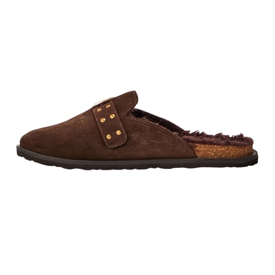 Steve Madden Damesclogs van suède met gesp in de kleur Evergreen (Bruin) - Image 2