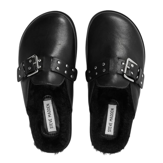 Steve Madden Damesclogs van suède met gesp in de kleur Evergreen (Zwart) - Image 3