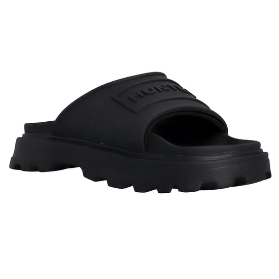 Hunter Slippers met gestapeld voetbed voor volwassenen (Zwart) - Image 3