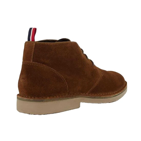 Dune London Mens Suede Contrast Sole Desert Boots (Tan) - Image 2