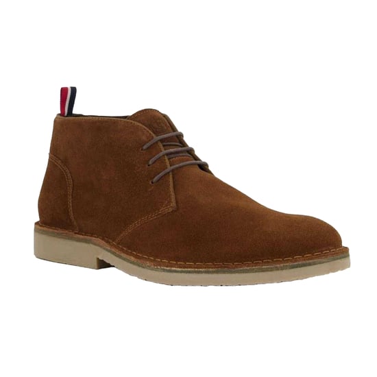 Dune London Mens Suede Contrast Sole Desert Boots (Tan) - Image 3