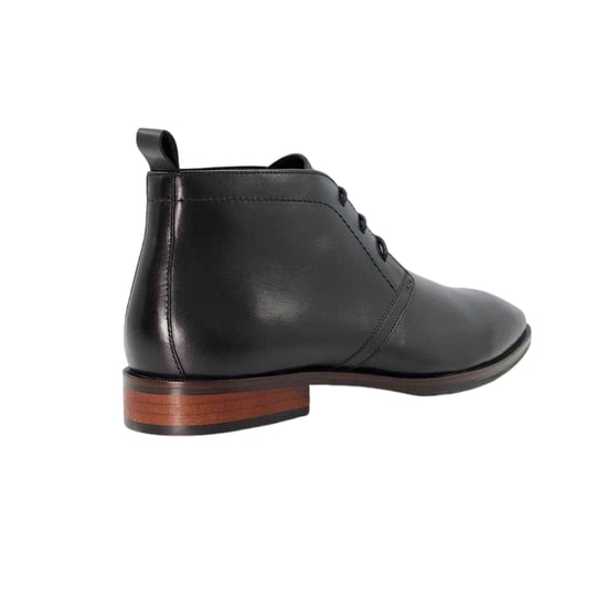 Dune London Mens Mervin Leather Low Heel Chukka Boots (Black) - Image 2