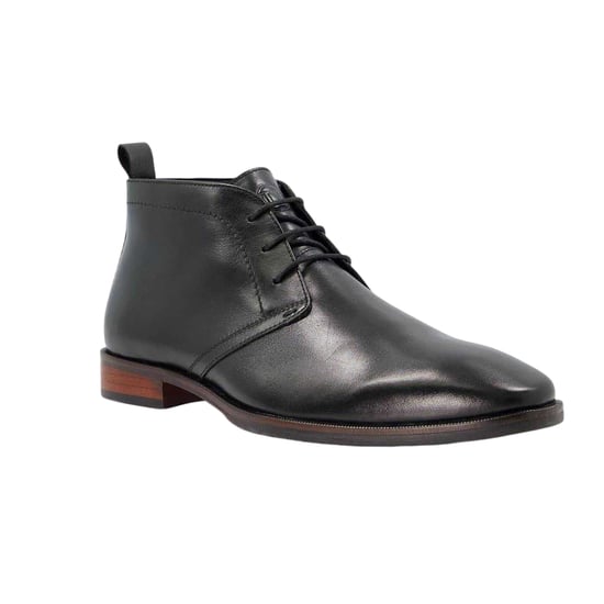 Dune London Mens Mervin Leather Low Heel Chukka Boots (Black) - Image 3