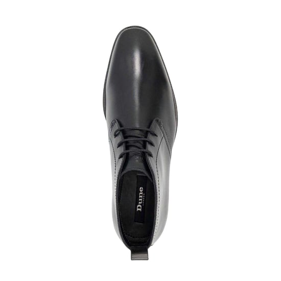 Dune London Mens Mervin Leather Low Heel Chukka Boots (Black) - Image 4