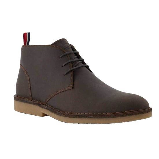 Dune London Mens Suede Contrast Sole Desert Boots (Brown) - Image 3